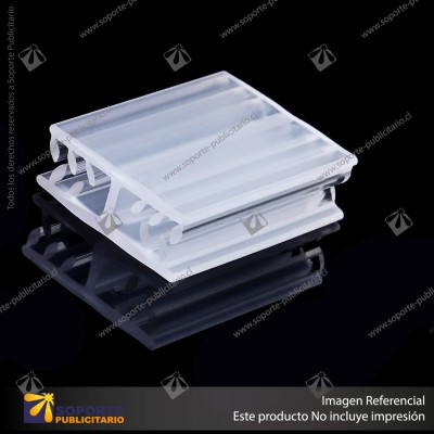 SOPORTE GRAFICA DOBLE STOPPER 25*22 MM ESPESOR GRAFICA 1-5 MM